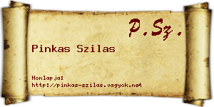 Pinkas Szilas névjegykártya